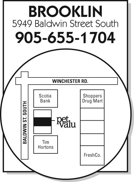 Map - Pet Valu Brooklin, ON